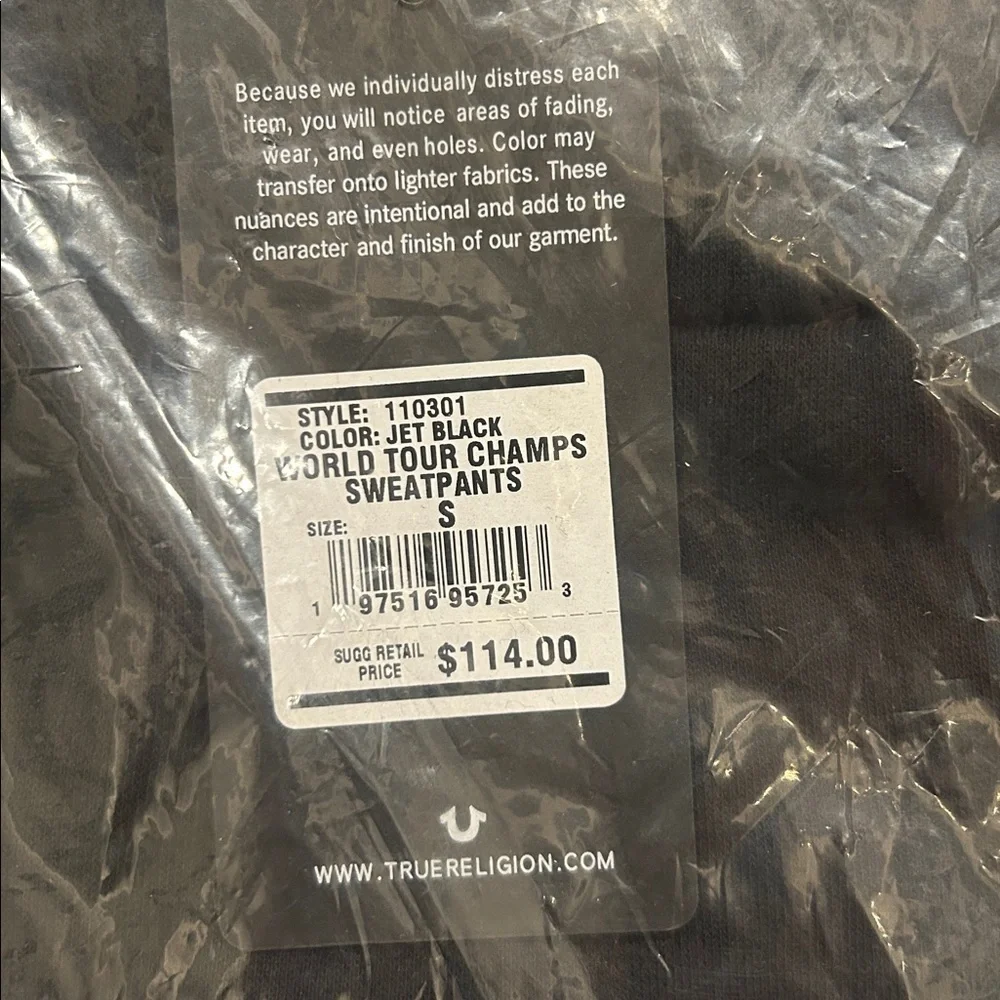 True Religion World Tour Champions Sweatpant Black S